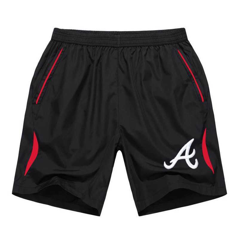 Men's Atlanta Braves Black Red Stripe MLB Shorts,We sell and wholesale Men's Atlanta Braves Black Red Stripe MLB Shorts on line form chian!